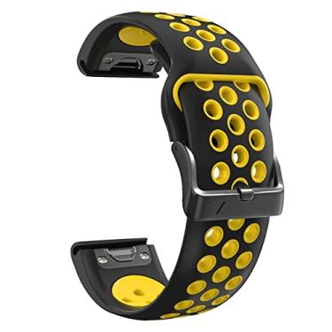 Imagem de AXTI Pulseira de silicone de 26 mm para Garmin Fenix 6X 6 Pro 5X 5 Plus Descent Mk1 MK2i D2 22mm Relógio Pulseira de Liberação Rápida de Ajuste Fácil (Cor: C, Tamanho: 26mm Descent Mk1)