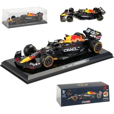Imagem de HTLNUZD 1/24 2022 New F1 RB18#1 for Verstappen Champion Racing Compatible with Red Bull 1:24 Static Alloy Car Die Cast Model Collectible Gift, Black
