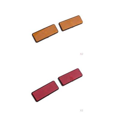 Imagem de Mqetly Conjunto de 4 Pares de Refletores para Motocicletas, Quadriciclos, Scooters, Motos de Trilha E Ciclomotores.