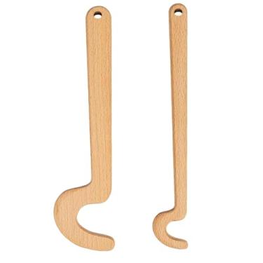 Imagem de Fiocias Conjunto de 2 Ferramentas de Madeira para Tornear Cerâmica, Ferramenta para Moldar Bordas de Cerâmica, Haste de Torneamento para Projetos de Arte Faça