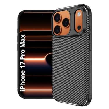 Imagem de Capa Case Fibra de Carbono Anti Impacto para iPhone 17 Pro Max - Capinha Protetora Leve e Durável Danet (Preta)