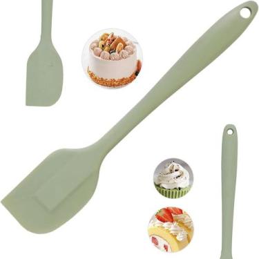 Imagem de Espátula Pão Duro Silicone Fechada Raspadora 35cm Verde - FRIGOPRO