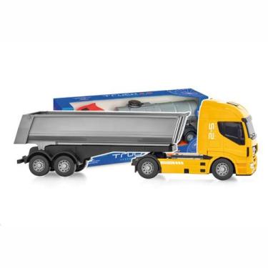 Imagem de Caminhão de Brinquedo Iveco Colecionável Miniatura Realista, Basculant
