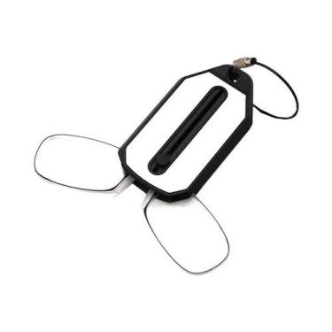 Imagem de Óculos De Leitura Portáteis Ultraleves Com Clipe Nasal E Chaveiro +1.0