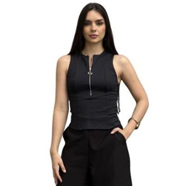Imagem de Regata Feminina Ziper Frontal Colcci-Feminino