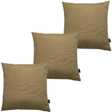 Imagem de Kit 3 Capas De Almofada Belize Bege Impermeável Zíper Invisível 45cmx4