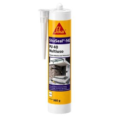 Imagem de Selante Adesivo PU 40 SikaSeal 142 Multiuso 360g Branco