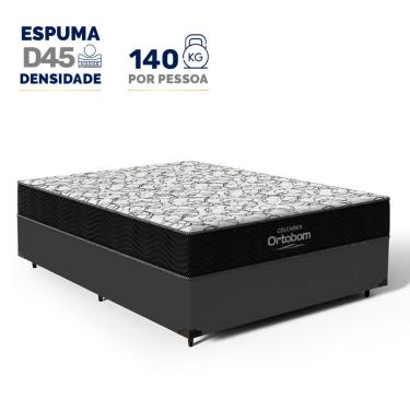 Imagem de Cama Box com Colchão de Espuma D45 Ortopédico Ortobom Airtech 150 Casal