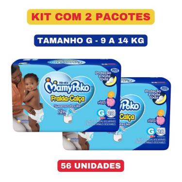 Imagem de Kit c/ 2 pacotes Fralda Calça Descartável MamyPoko Superproteção G