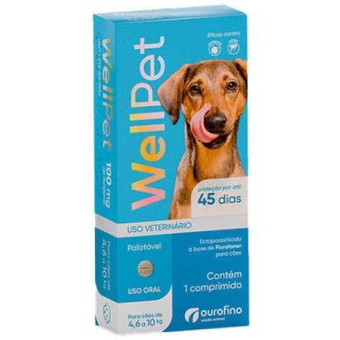 Imagem de Antipulgas e Carrapatos Ourofino WellPet 100mg para Cães de 4,6 Kg a 1