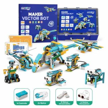 Imagem de Kit de Robótica Maker Vector Bot Contendo 606 Peças Montagem de 46 dif