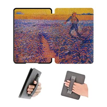 Imagem de Capa de 15 cm com alça de mão para Kindle Paperwhite 5º 6º 7º antes de 2018, modelo EY21 e DP75SDI, capa à prova d'água com hibernação automática