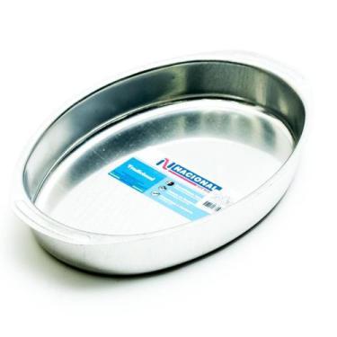 Imagem de Assadeira Forma Para Bolos N2 De Aluminio Formato Oval - Veneza Comerc