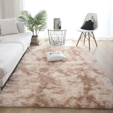 Imagem de Tapete felpudo fofo, tapetes peludos de pelúcia para sala de estar do quarto, tapetes felpudos para crianças bebê, tapetes macios para dormitório, tapete para quarto de adolescente, cor de camelo claro 20" x 32"