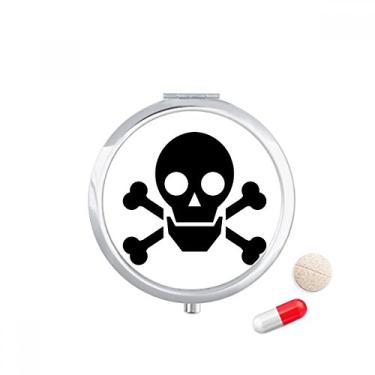 Imagem de Dangerous Chemical Frightful Circle Symbol Pill Case Pocket Medicine Storage Box Dispenser Recipiente