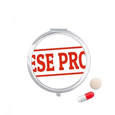 Imagem de Caixa de comprimidos vermelha com selo de produto chinês, caixa de armazenamento de remédios