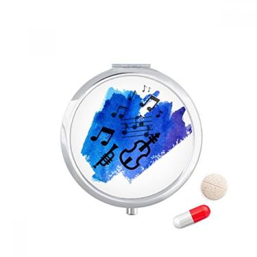 Imagem de Caixa de armazenamento de remédios Music Blue BackgroundStreet Illustrate