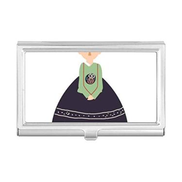 Imagem de Carteira feminina tradicional personalizada na Coreia com porta-cartões e bolso