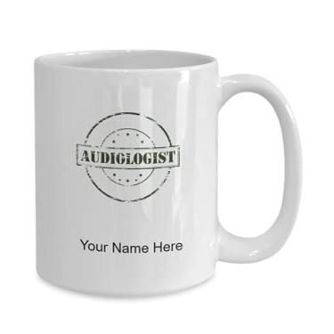 Imagem de Caneca de audiólogo personalizada, ideia de presente de audiólogo, copo de café de audiólogo personalizado, caneca de audiólogo personalizada - caneca de café de 425 g