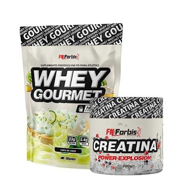 Imagem de Kit Whey Protein Gourmet Refil 907g + Creatina Power Explosion 300g - FN Forbis Nutrition (Torta de Limão)