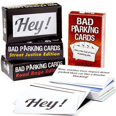 Imagem de Cartões de estacionamento inofensivos, hilarious Bad Parking Pack. Conjunto de 200 cartões com 40 designs perfeitos para motoristas vergonhosos Cartões de visita engraçados Rage na estrada, presente de mordida, insulto de brincadeira e elefante branco