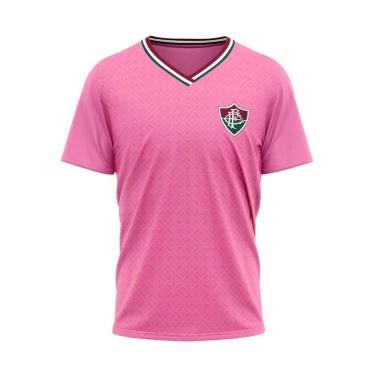 Imagem de Camiseta Braziline Fluminense Bloom - Masculina- Rosa-Unissex