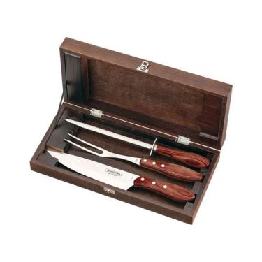 Imagem de Kit de Churrasco 4 Peças Tramontina - Polywood 21198/764