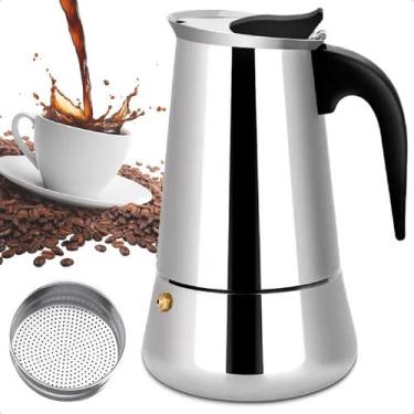 Imagem de Cafeteira Italiana Inox 9 Xícaras Café Expresso Moka - EDICASA STORE