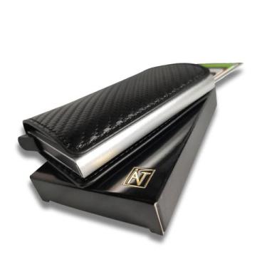 Imagem de Carteiras Masculina Slim Antifurto Rfid Cabe Cnh C Proteção - Atni