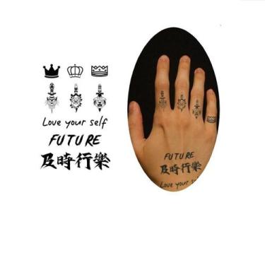 Imagem de Tatuagem Temporária Frase Futuro Simbolos Japonese - 3I