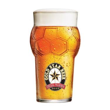 Imagem de Copo Cerveja Rótulo Frases Gold Star Beer Futebol 580ml - Ruvolo