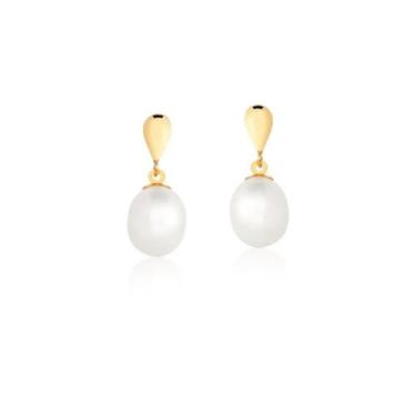 Imagem de Brincos Perolas Biwa 7mm Joia Ouro 18k - DR Joias