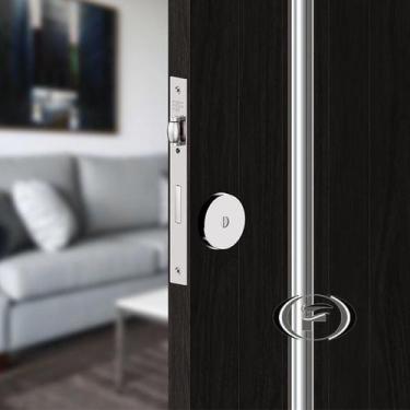 Imagem de Fechadura Rolete 821 Tetra Roseta Redonda 3f, 55MM, CROMADA