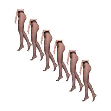 Imagem de Kit com 6 Meias Calças Fio 15 Essencial Loba 5770-002 - LUPO, Preto, P