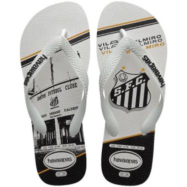 Imagem de Chinelo Havaianas Top Times do Santos, Branco, Branco, 37/38