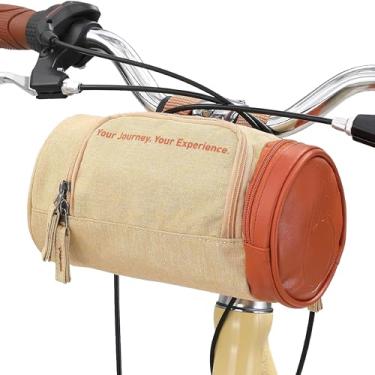 Imagem de sixthreezero Bolsa para guidão de bicicleta, bolsa impermeável para rolo frontal de bicicleta, creme