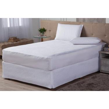 Imagem de Capa Para Colchão Casal Queen Impermeável Todo Matelado Com Elástico  