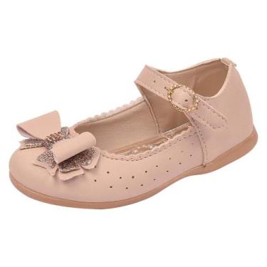Imagem de Sapatilha Boneca Infantil Menina Laço Duplo Marfim - Raniel Calçados, 