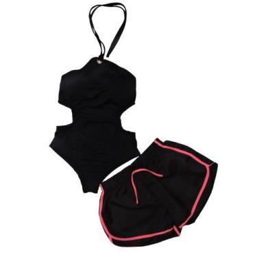 Imagem de Conjunto Body Maio Com Bojo + Short - LISO - Gringas Model, Preto, Úni