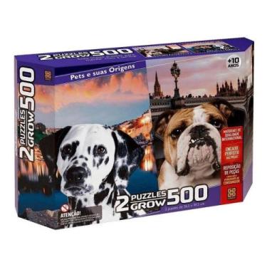 Imagem de Quebra Cabeça 2 Puzzle 500 Peças Pets E Suas Origens Grow