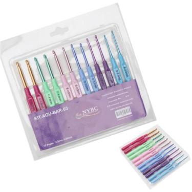 Imagem de Kit de Agulhas para Crochê com 12 Agulhas Sortidas - NYBC