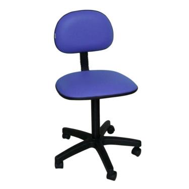 Imagem de Cadeira secretaria giratoria tropical  não tem regulagem de altura  pstão é fixo corano azul