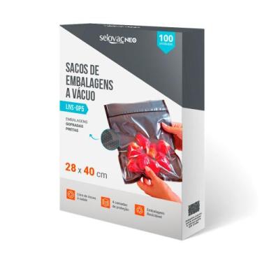 Imagem de Embalagem a Vácuo Preta e Transp Gofrada 28x40cm Caixa c/100 - Selovac