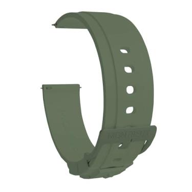 Imagem de MONTREUX Pulseira de relógio de borracha luxuosa FKM de 20 mm com liberação rápida para Rolex, Omega, TAG Heuer, Seiko e mais (verde-oliva)
