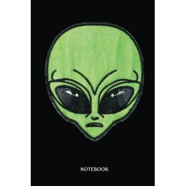 Imagem de Alien Notebook: Funny Alien Head | Alien Journal, Lined Journal Ufo, Ufo Journal, Lined Journal Alien, Size 6 X 9", 120 Pages.