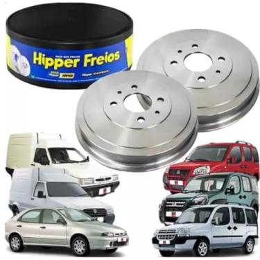 Imagem de Tambor do Freio Traseiro sem Cubo Fiat Tempra 1992 em Diante Fiorino 1.0 1.5 1994 em Diante Marea 1.8 16V Strada 1998 em Diante Palio Weekend Doblo 1.6 cargo 1.8 2001 em Diante Hipper Freios