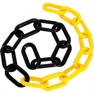 Imagem de Corrente Pvc Plastcor 05Mm Preta/Amarela Com 100M