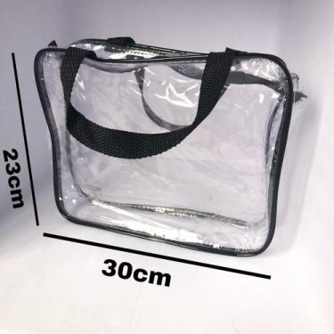 Imagem de Kit com 33 necessaire transparente 30x23 - Gii Matos Makeup