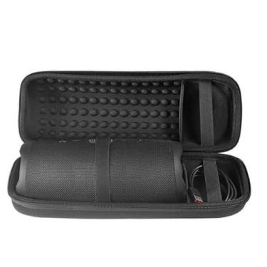 Imagem de Bolsa capa estojo case protetora rígida compatível com JBL Charge 5 e 4 com compartimento Interno para carregador e cabo