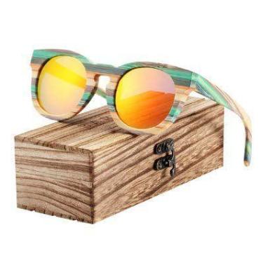 Imagem de Óculos de Sol Barcur Artesanal Polarizado Gradiente BC8230, Laranja